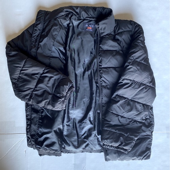 The Children’s Place Boys Puffer Jacket - black LG 10/12 - Picture 2 of 2